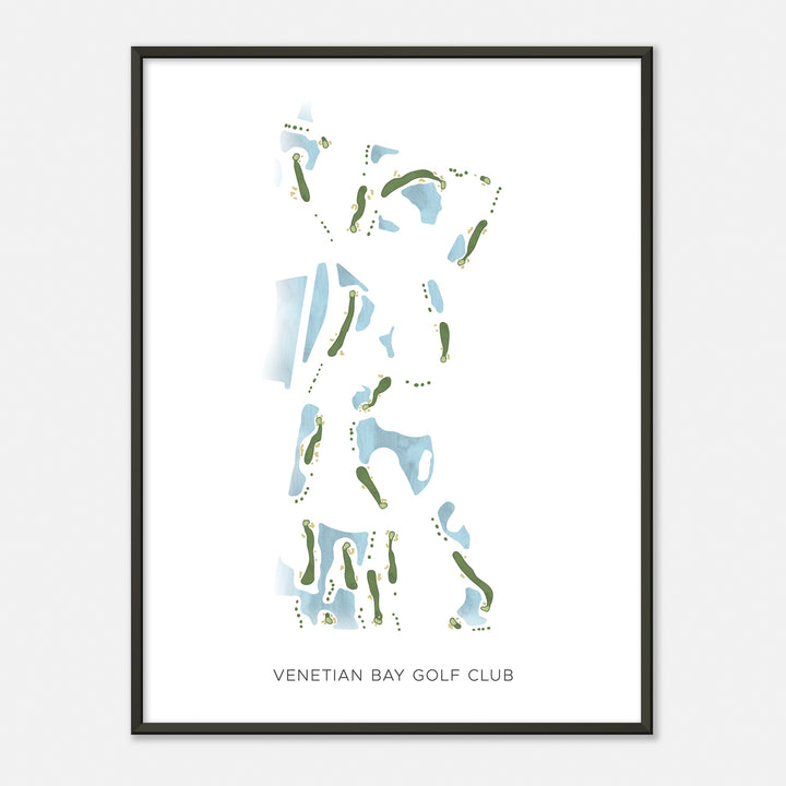 Print of Venetian Bay Golf Club Modern Map