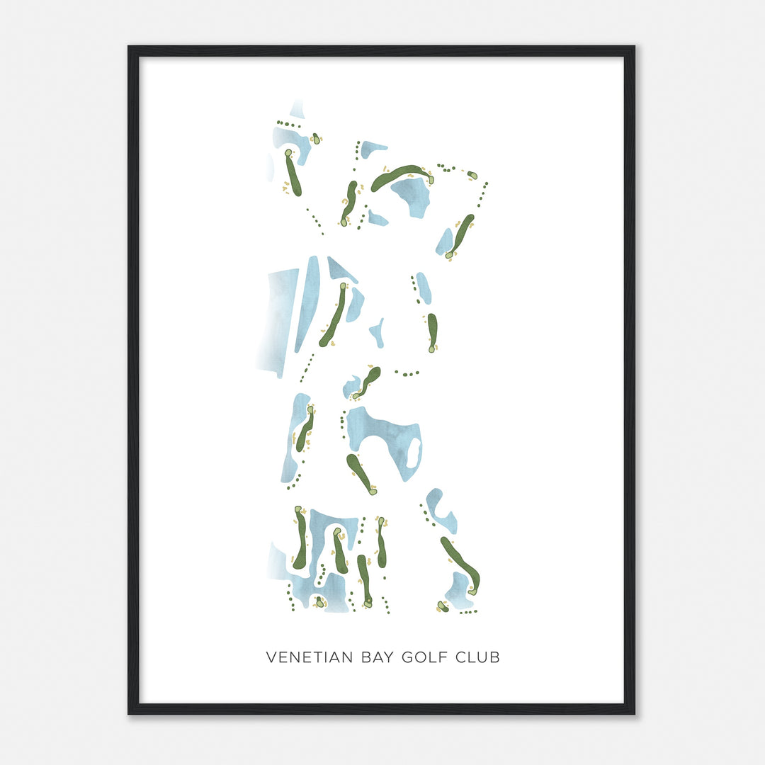 Print of Venetian Bay Golf Club Modern Map