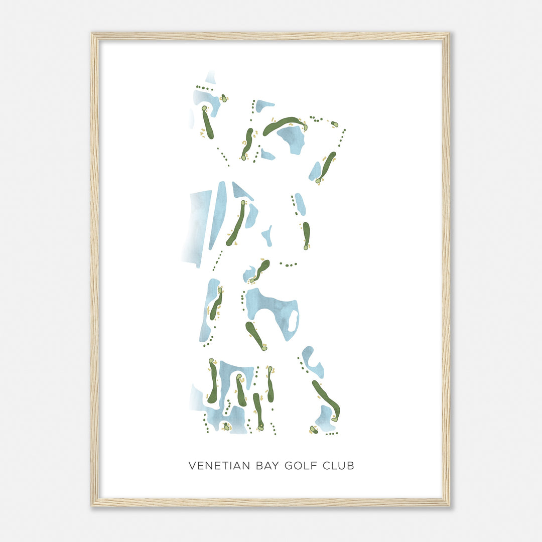 Print of Venetian Bay Golf Club Modern Map