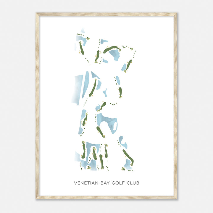 Print of Venetian Bay Golf Club Modern Map