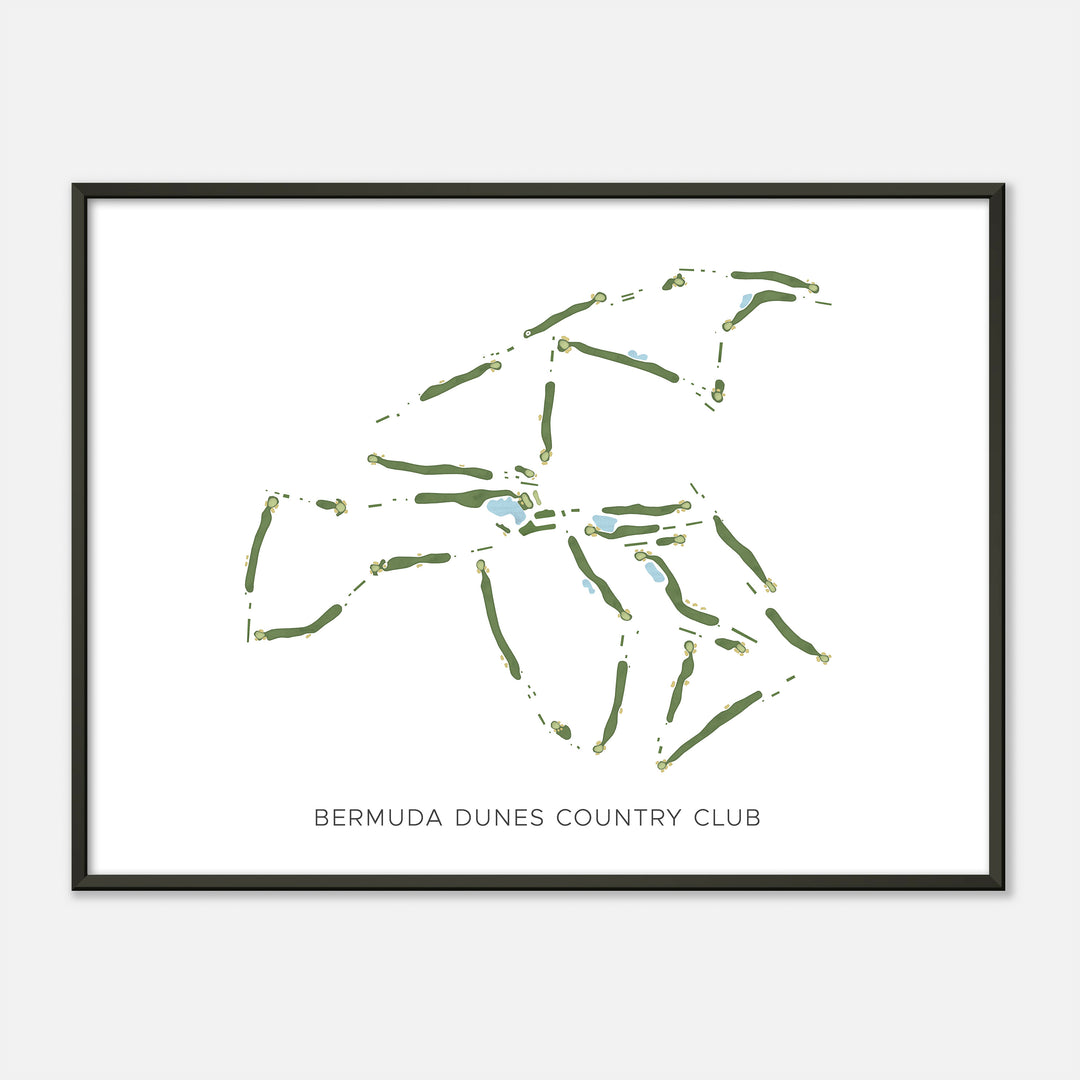 Print of Bermuda Dunes Country Club Modern Map