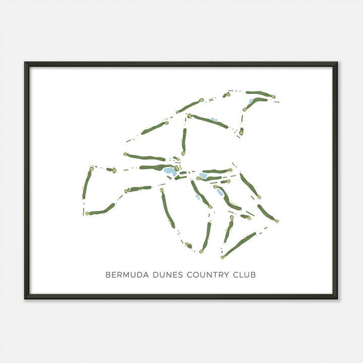 Print of Bermuda Dunes Country Club Modern Map