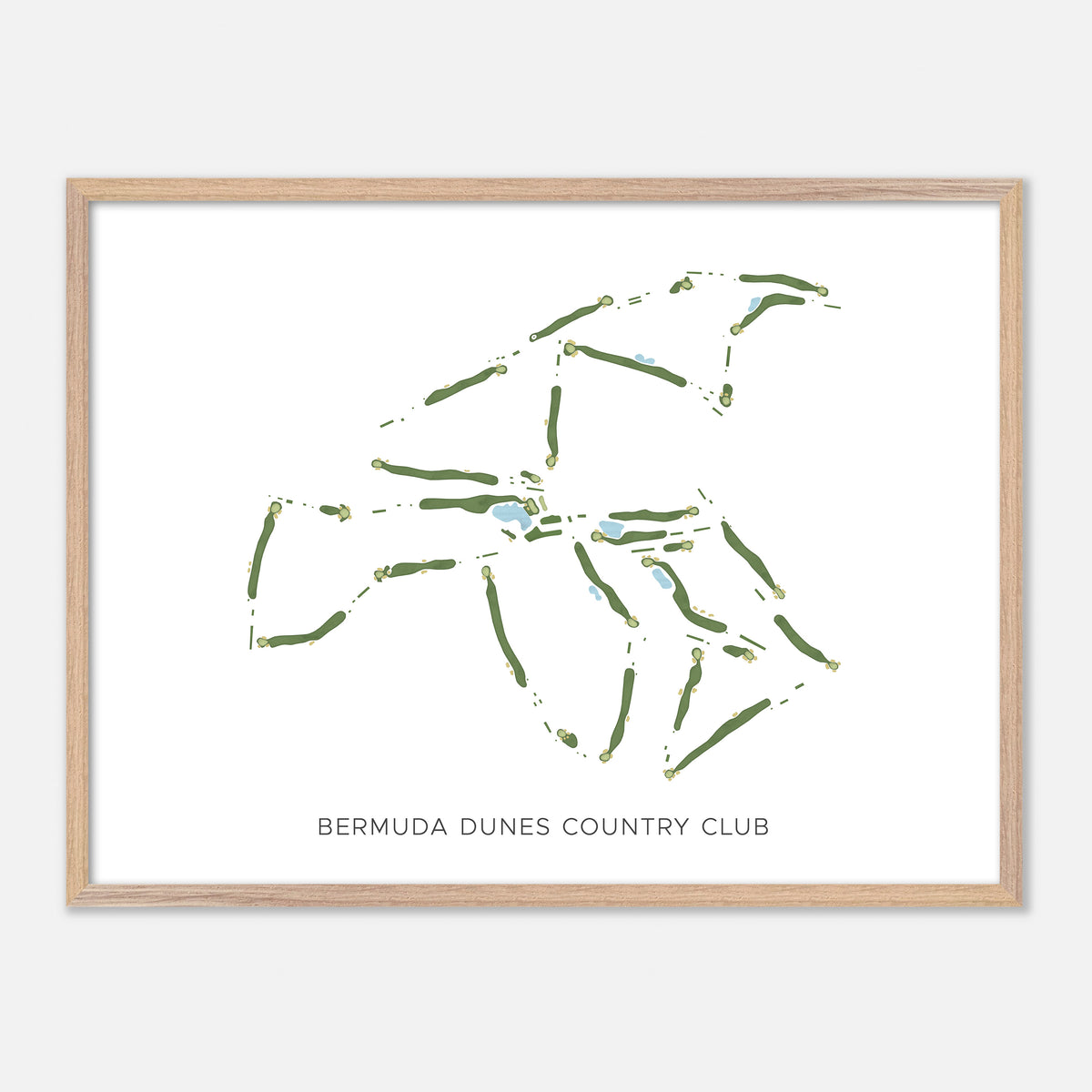 Print of Bermuda Dunes Country Club Modern Map