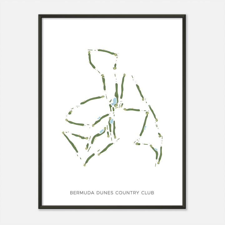 Print of Bermuda Dunes Country Club Modern Map