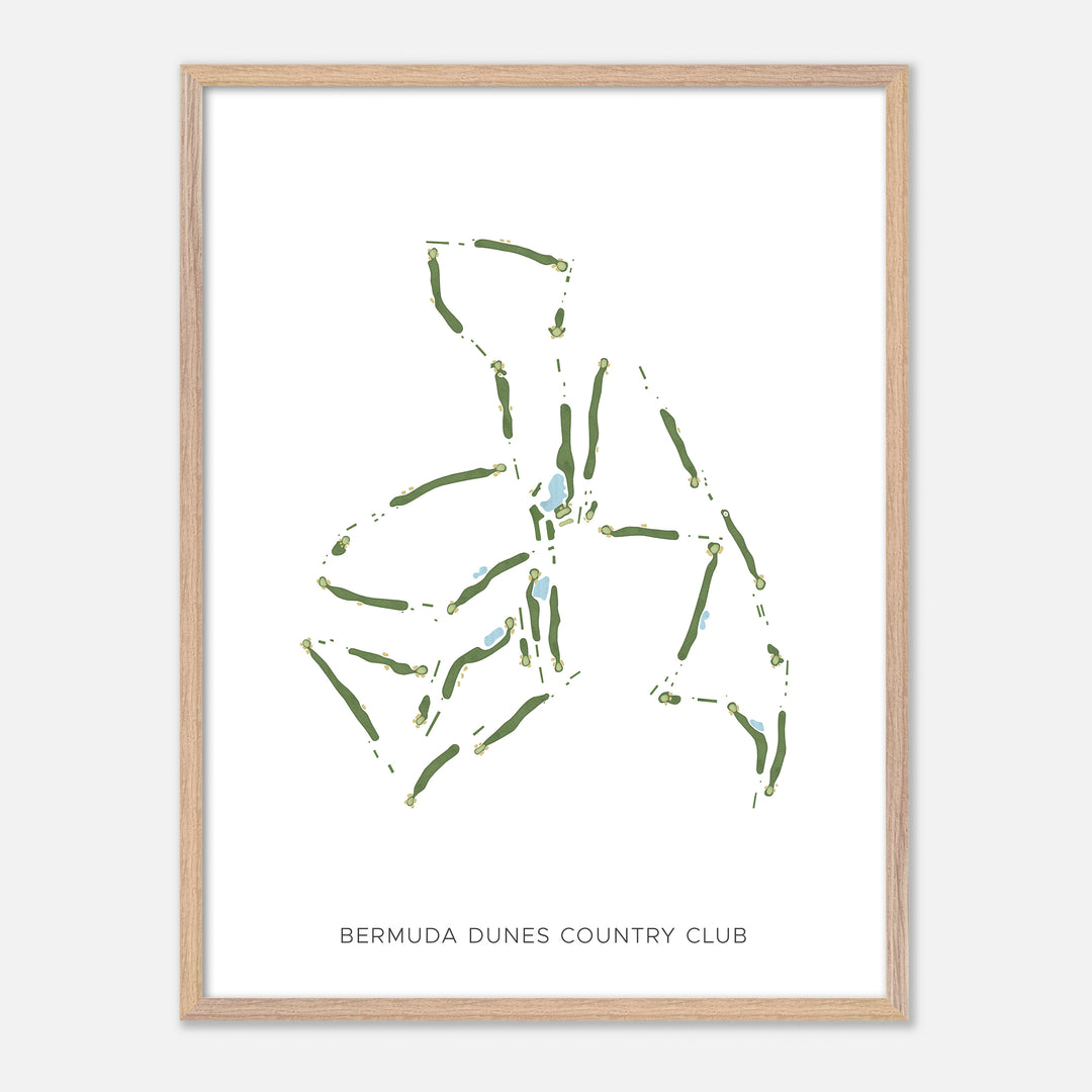 Print of Bermuda Dunes Country Club Modern Map