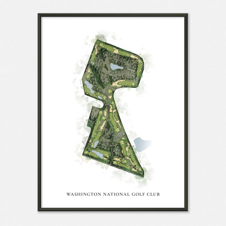 Print of Washington National Golf Club Classic Map