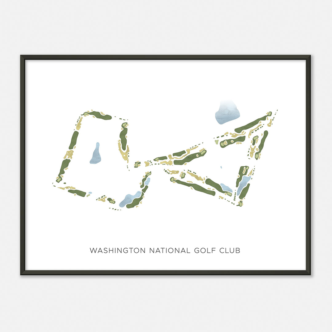 Print of Washington National Golf Club Modern Map