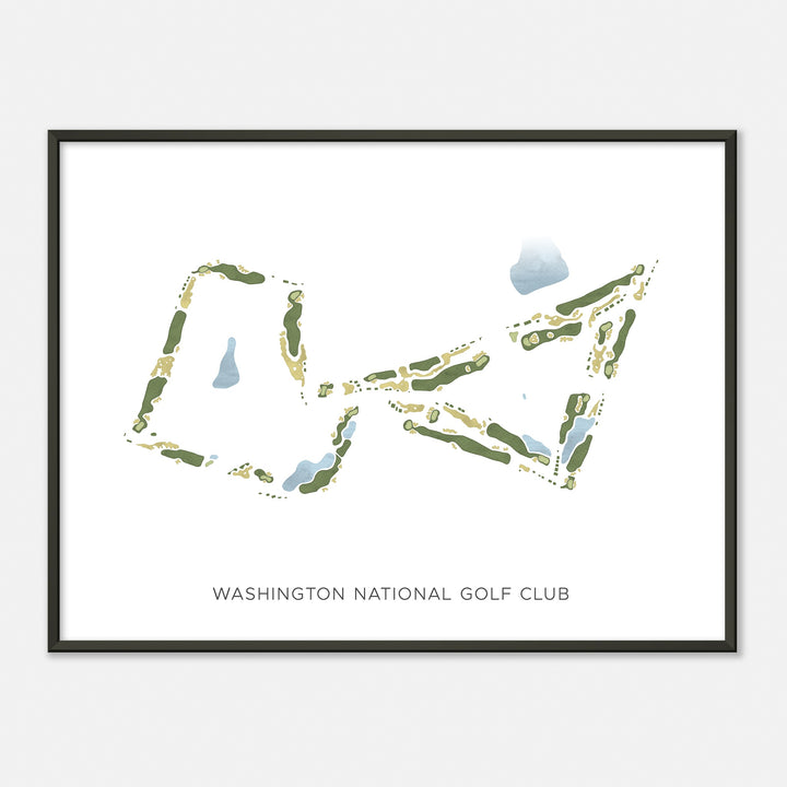 Print of Washington National Golf Club Modern Map