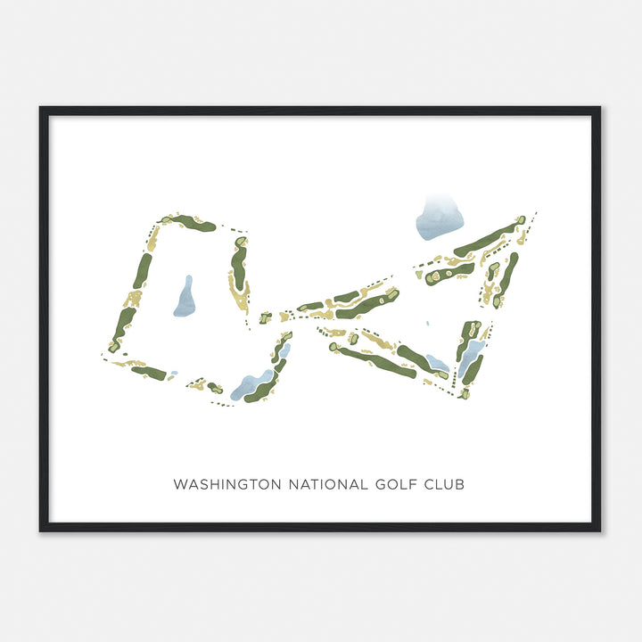 Print of Washington National Golf Club Modern Map