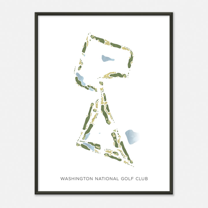Print of Washington National Golf Club Modern Map