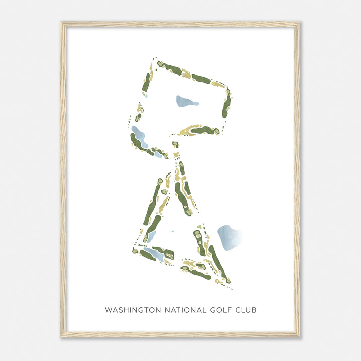 Print of Washington National Golf Club Modern Map