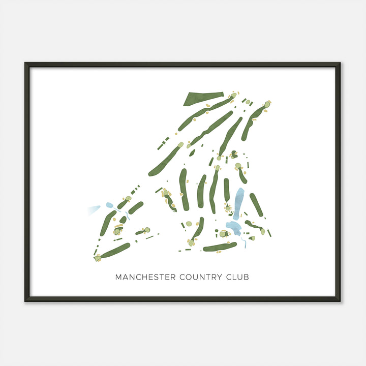 Print of Manchester Country Club Modern Map