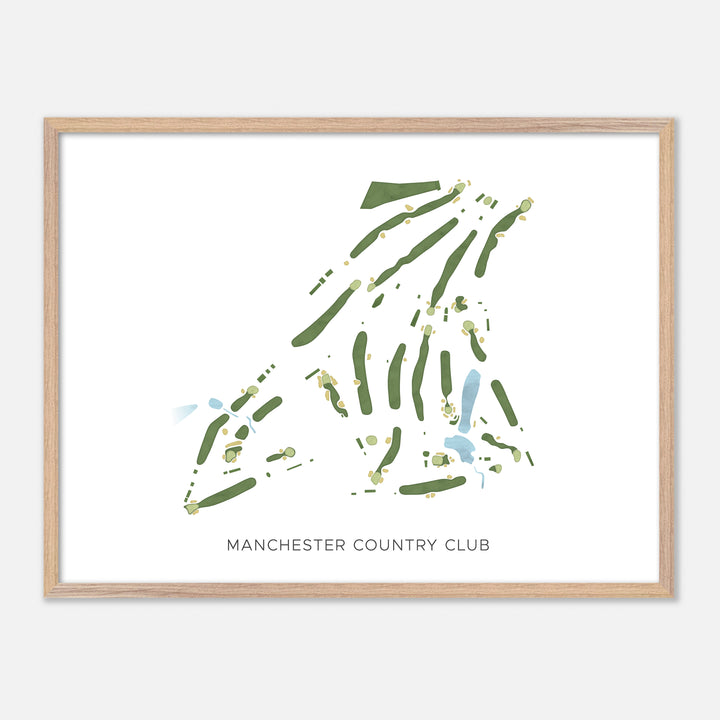Print of Manchester Country Club Modern Map