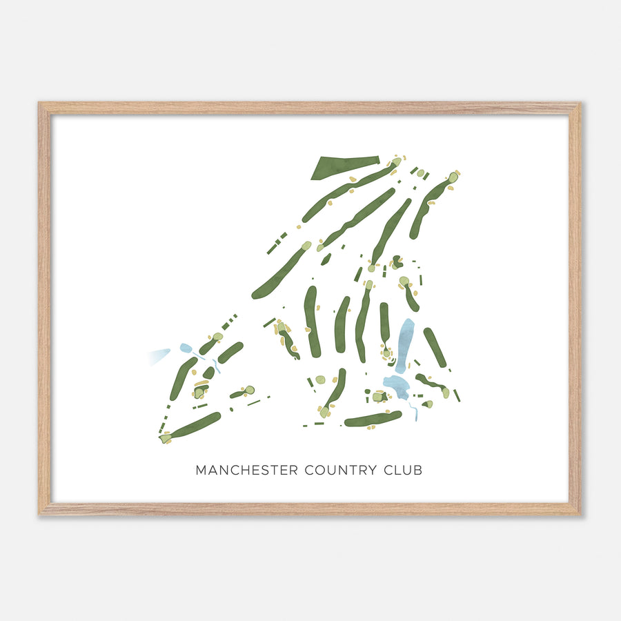 Print of Manchester Country Club Modern Map