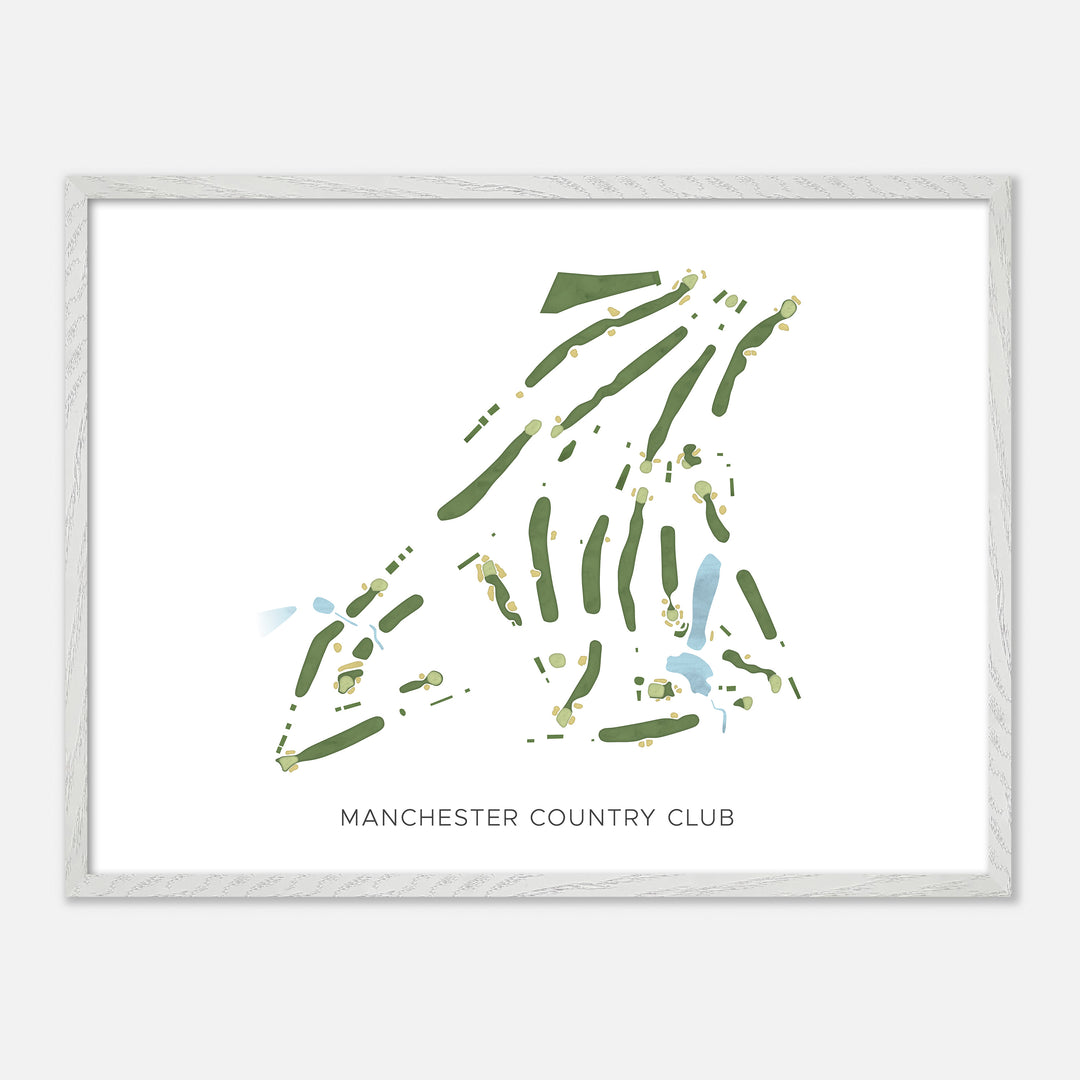 Print of Manchester Country Club Modern Map