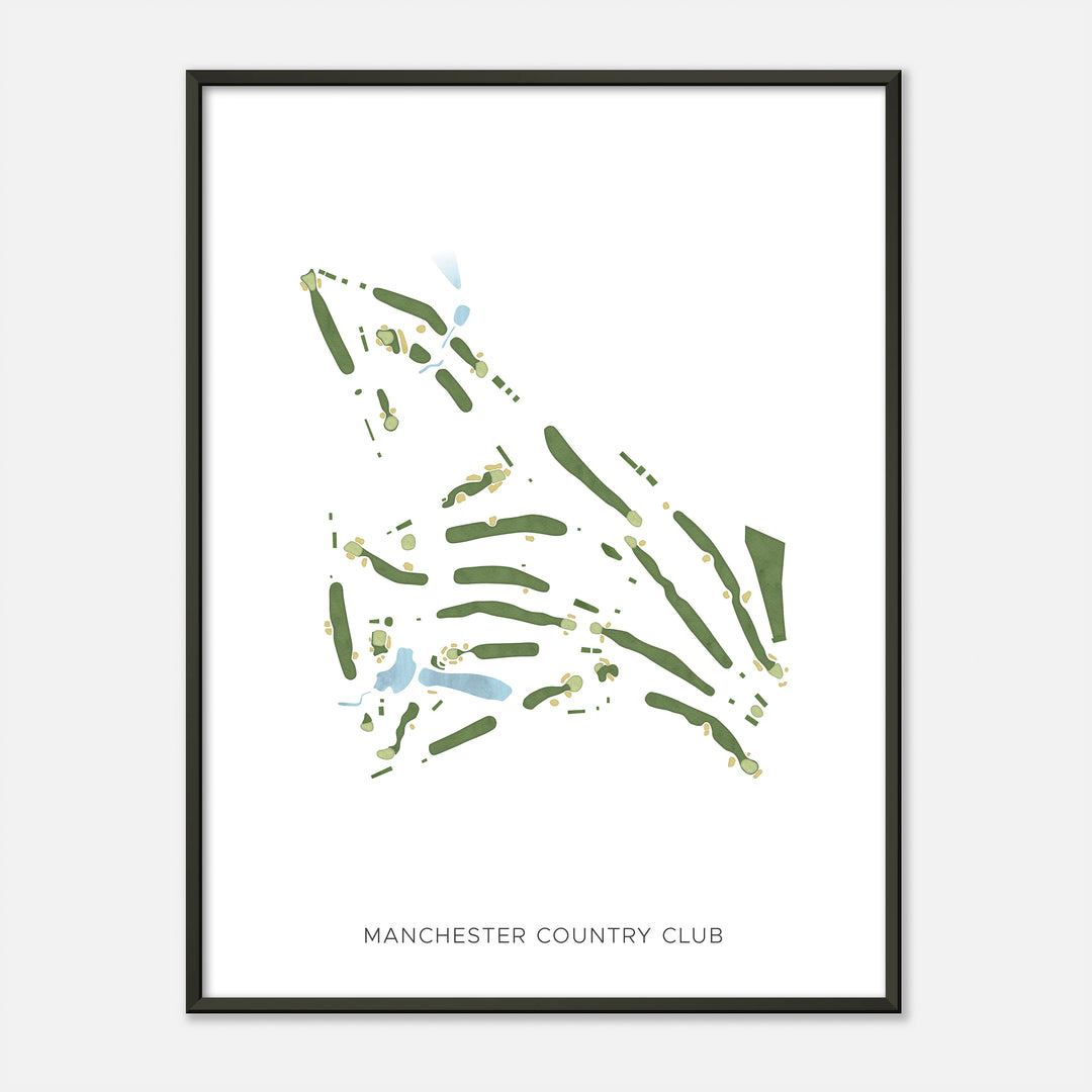 Print of Manchester Country Club Modern Map