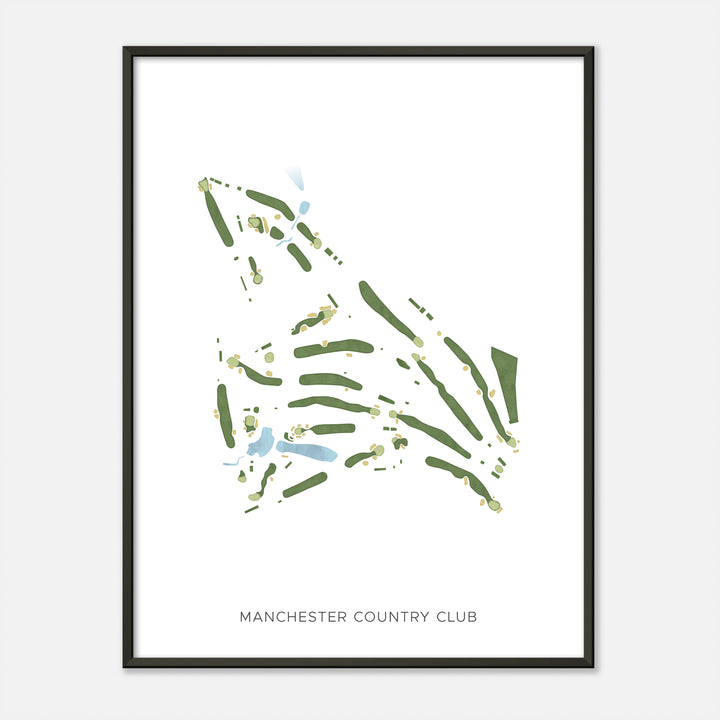 Print of Manchester Country Club Modern Map