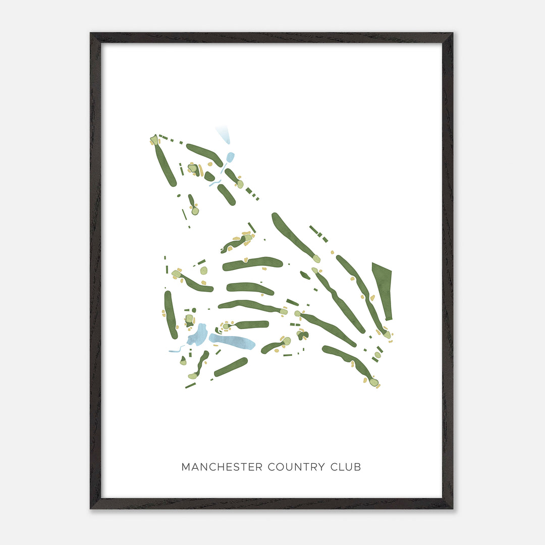 Print of Manchester Country Club Modern Map