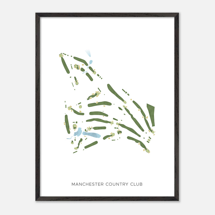 Print of Manchester Country Club Modern Map