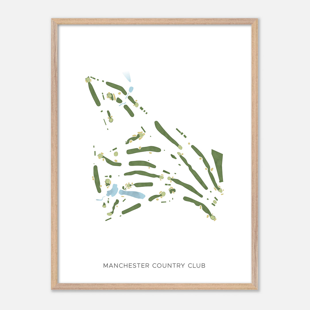 Print of Manchester Country Club Modern Map