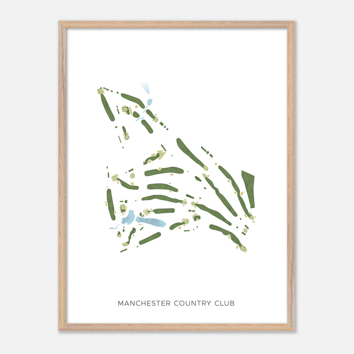 Print of Manchester Country Club Modern Map