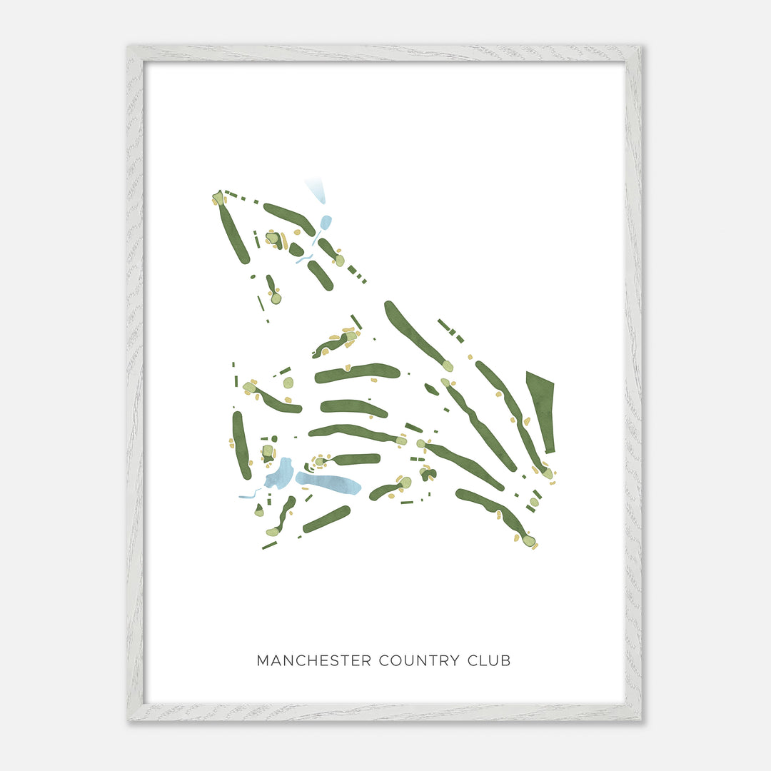 Print of Manchester Country Club Modern Map