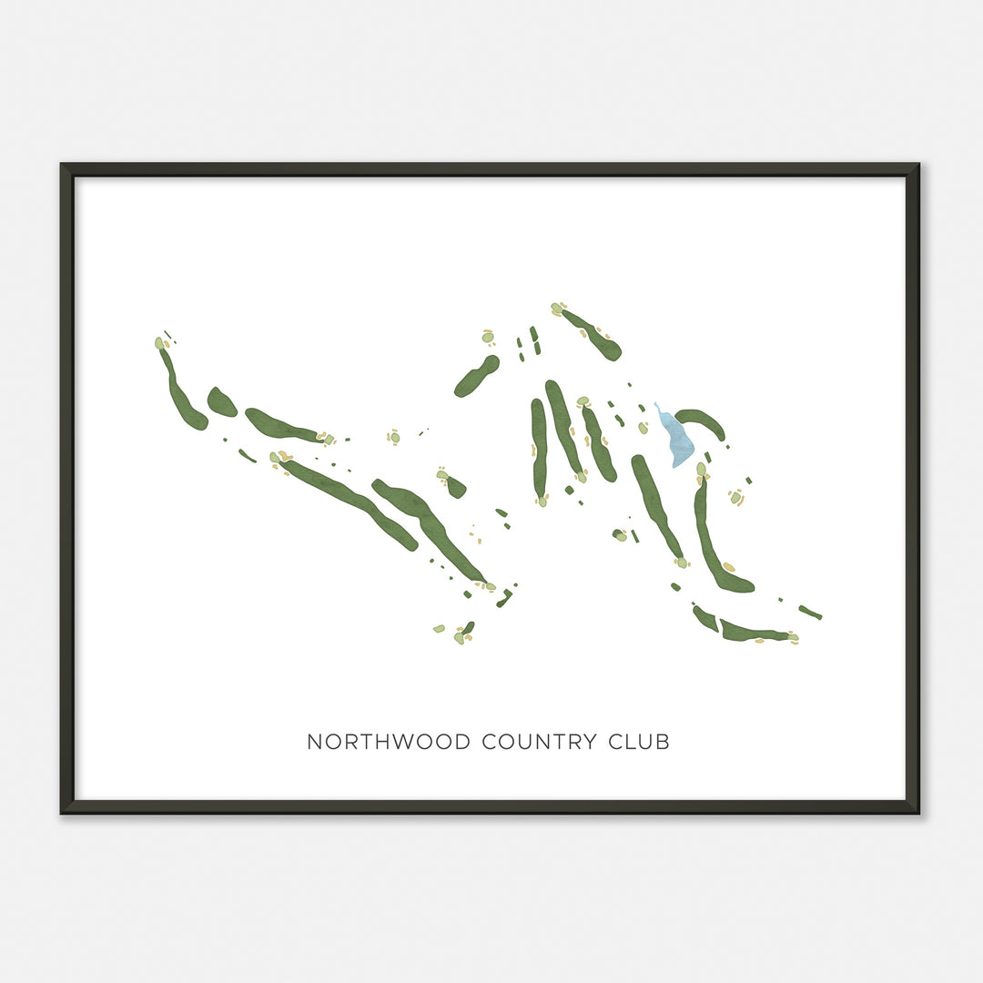 Print of Northwood Country Club Modern Map