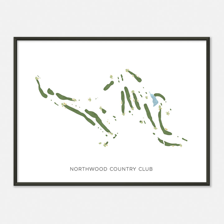 Print of Northwood Country Club Modern Map