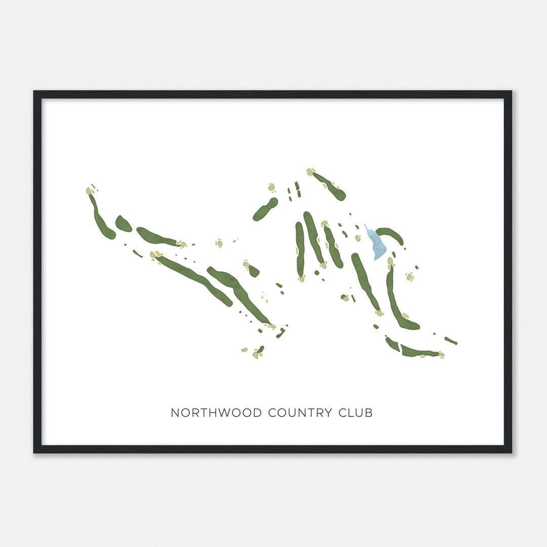 Print of Northwood Country Club Modern Map