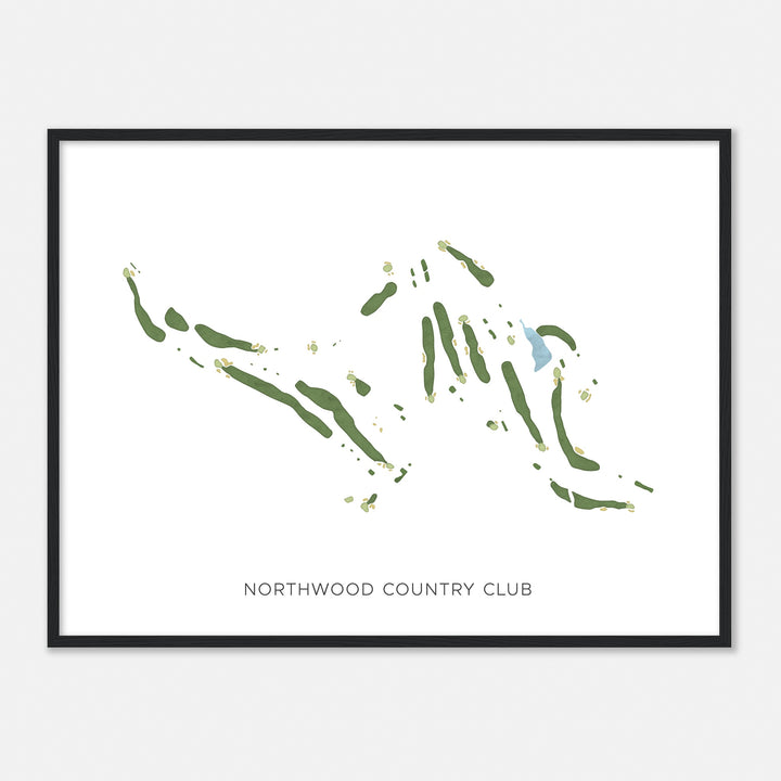 Print of Northwood Country Club Modern Map