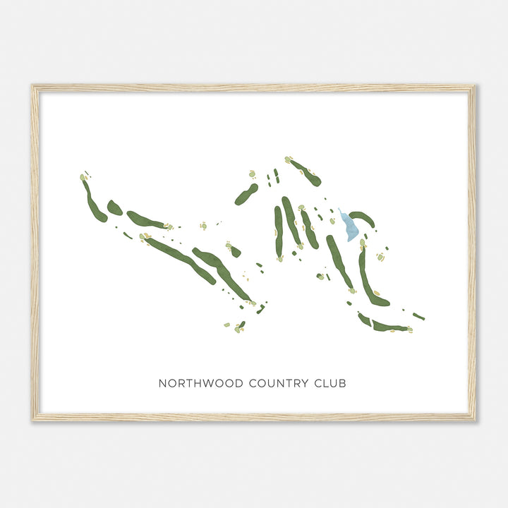 Print of Northwood Country Club Modern Map