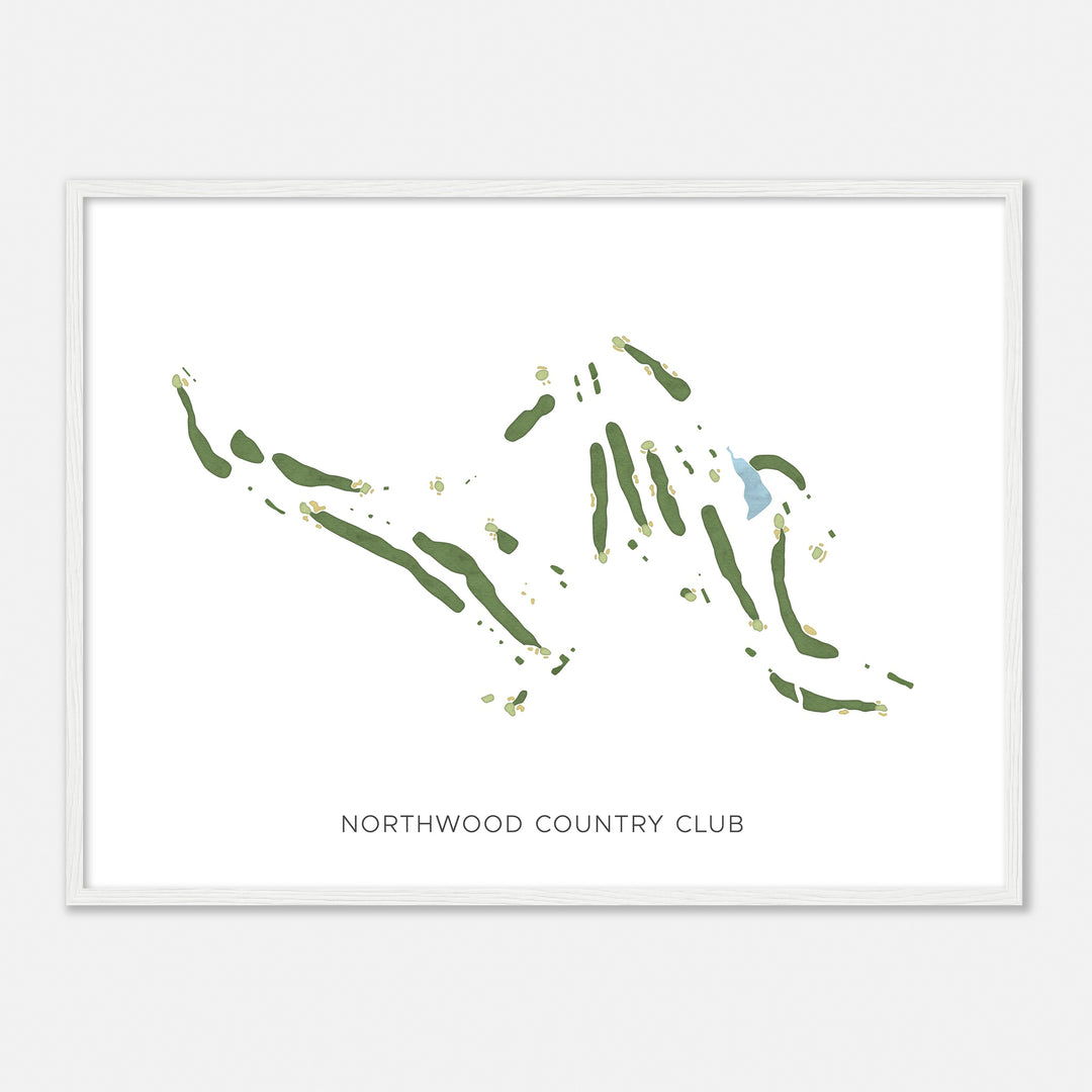 Print of Northwood Country Club Modern Map