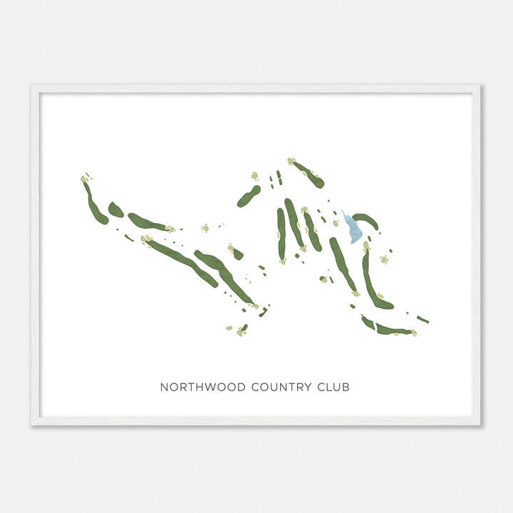 Print of Northwood Country Club Modern Map