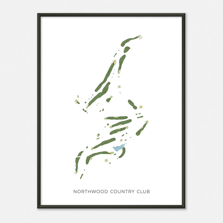 Print of Northwood Country Club Modern Map