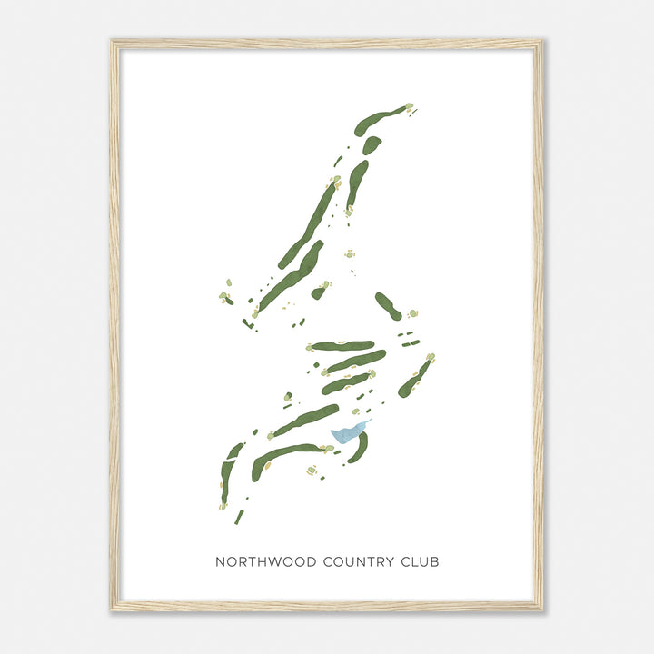 Print of Northwood Country Club Modern Map