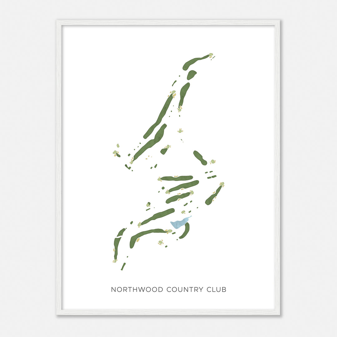 Print of Northwood Country Club Modern Map