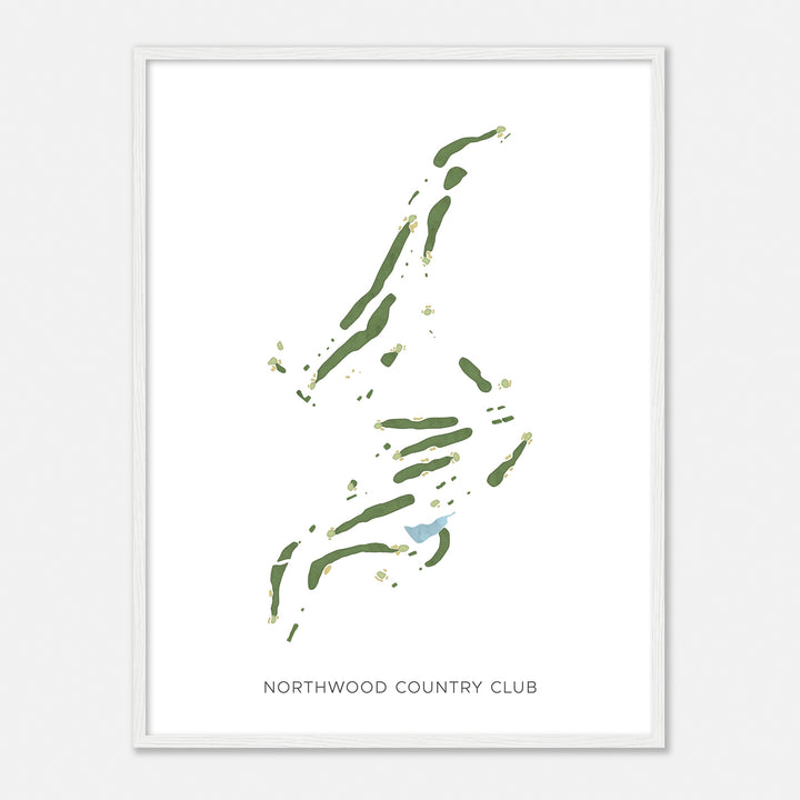 Print of Northwood Country Club Modern Map