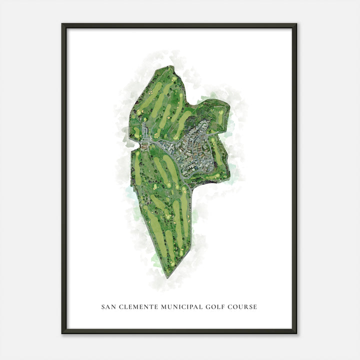Print of San Clemente Municipal Golf Course Classic Map