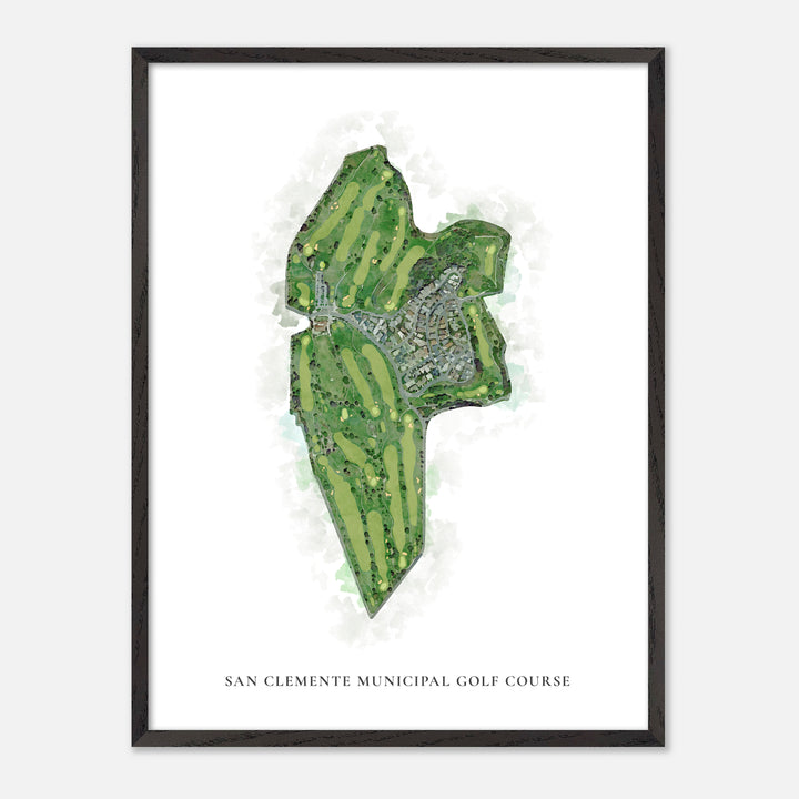 Print of San Clemente Municipal Golf Course Classic Map
