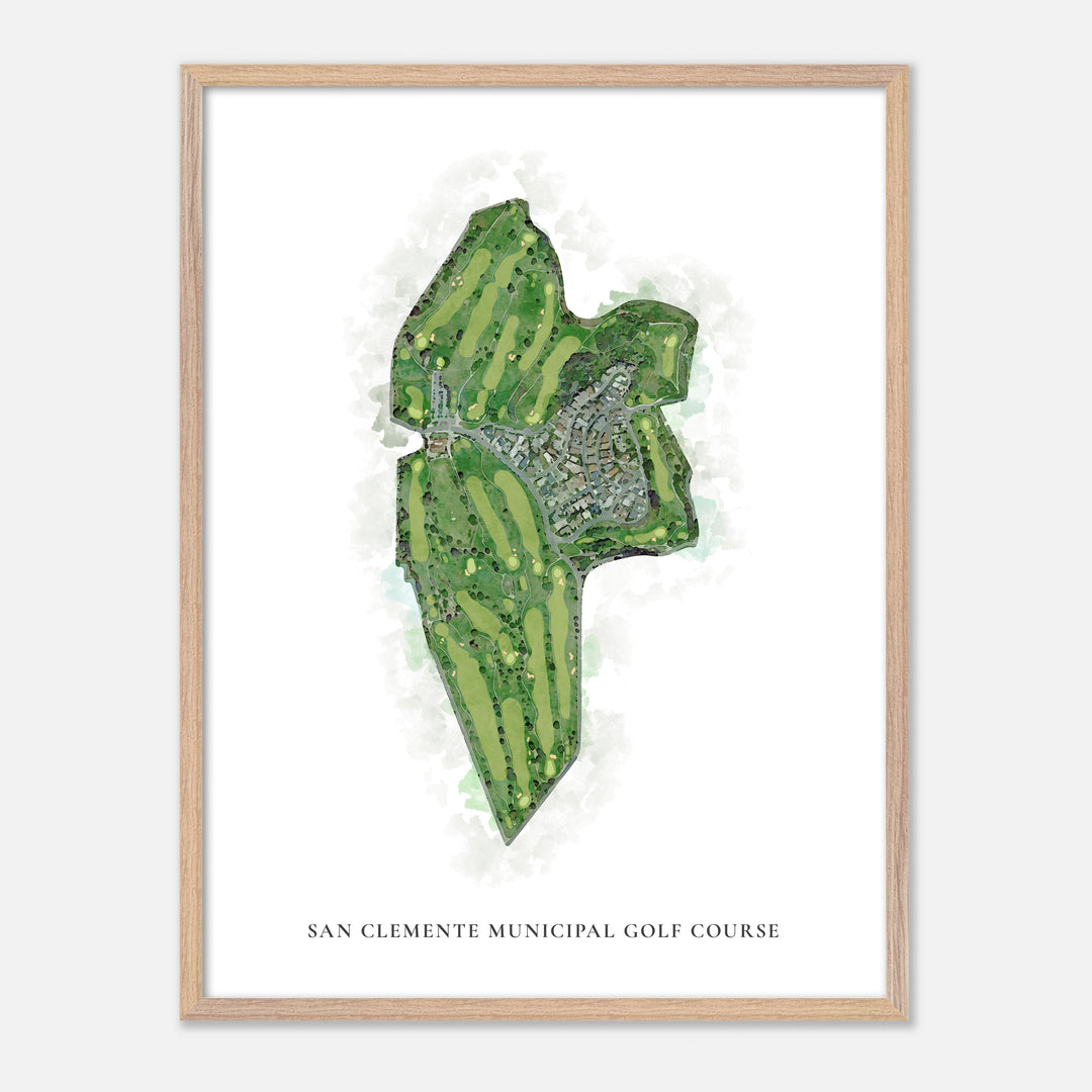 Print of San Clemente Municipal Golf Course Classic Map