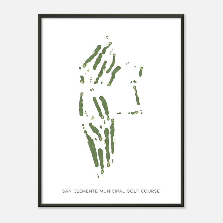 Print of San Clemente Municipal Golf Course Modern Map