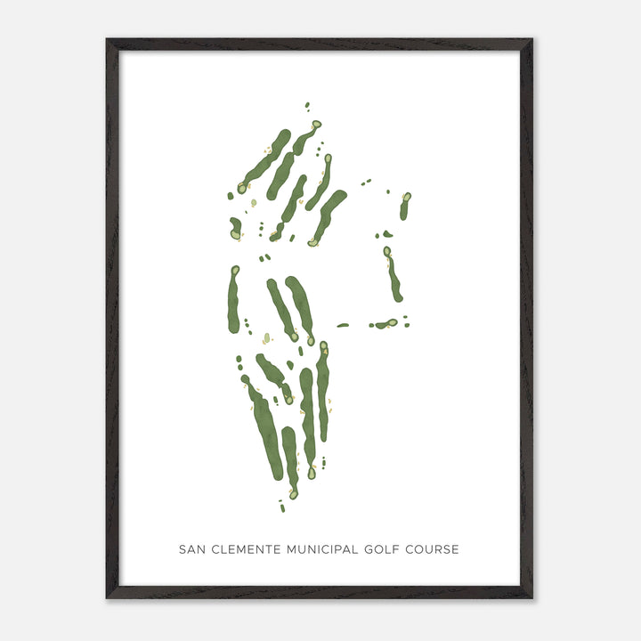Print of San Clemente Municipal Golf Course Modern Map