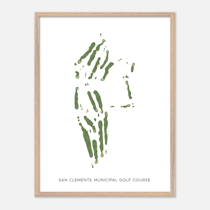 Print of San Clemente Municipal Golf Course Modern Map
