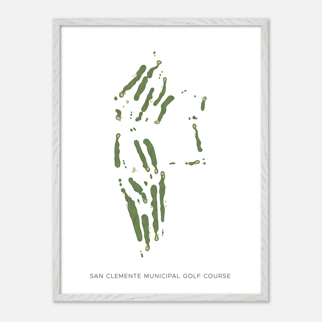 Print of San Clemente Municipal Golf Course Modern Map