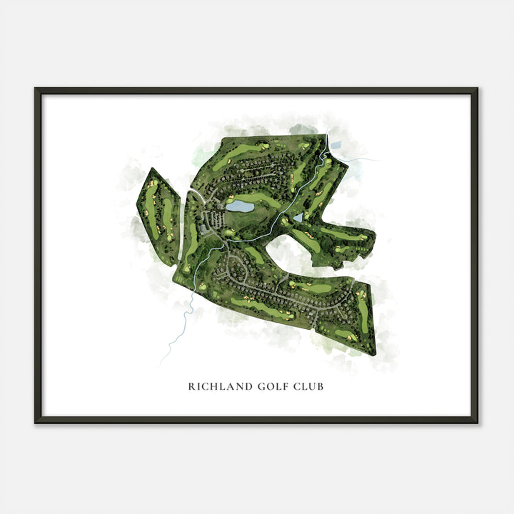 Print of Richland Golf Club Classic Map