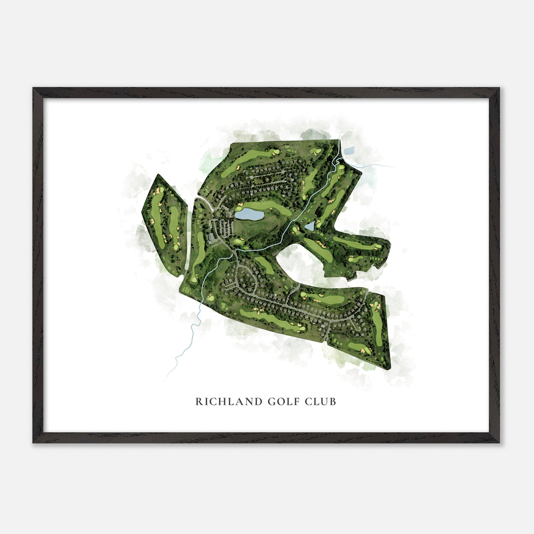 Print of Richland Golf Club Classic Map