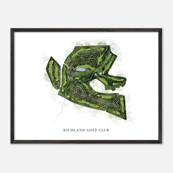 Print of Richland Golf Club Classic Map