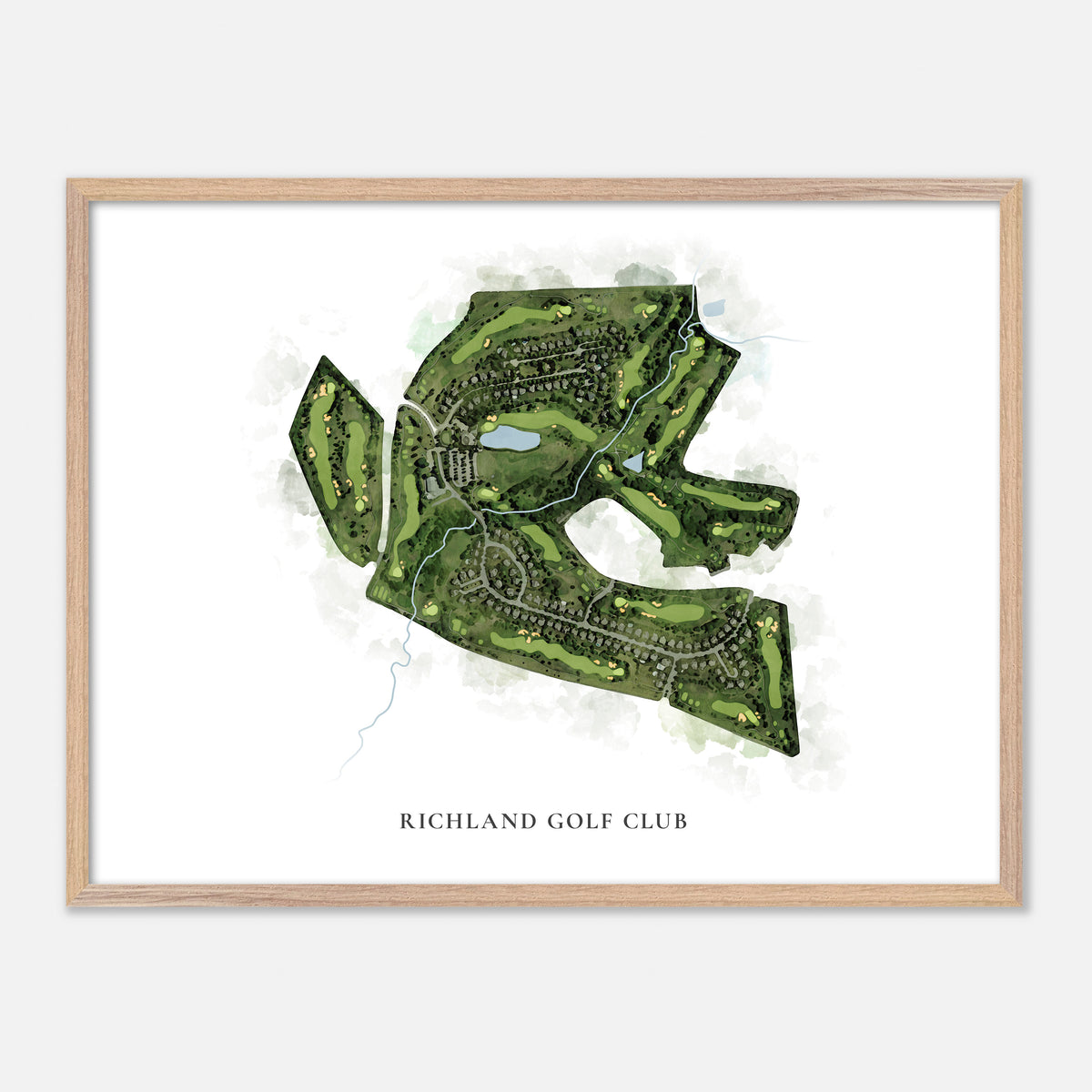 Print of Richland Golf Club Classic Map