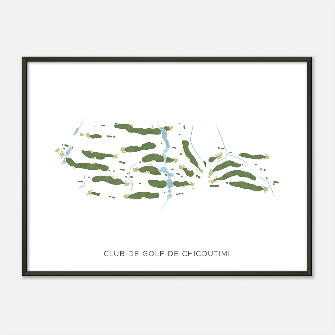 Print of Club De Golf De Chicoutimi Modern Map