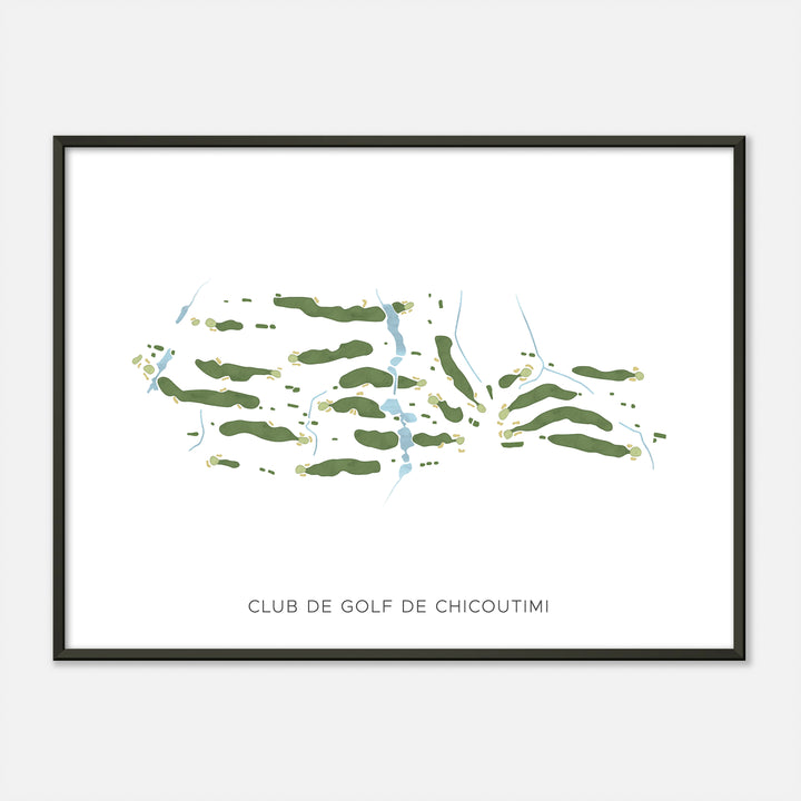 Print of Club De Golf De Chicoutimi Modern Map